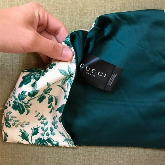 GUCCI  Beauty Cosmetic/Makeup Bag Floral Toile Purse Clutch Wallet RARE! iPhone - Picture 5 of 8